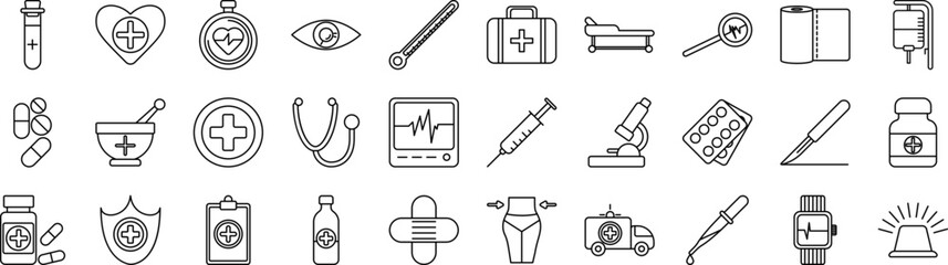 Medical icons collection vector illustration design