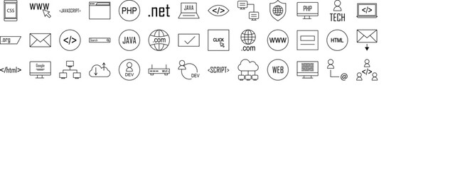 Online and web filled icons collection vector illustration design