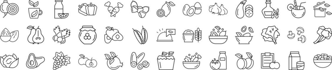Organic food icons collection vector illustration design