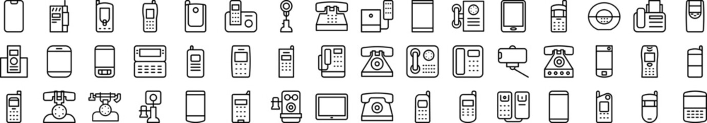 Phone icons collection vector illustration design