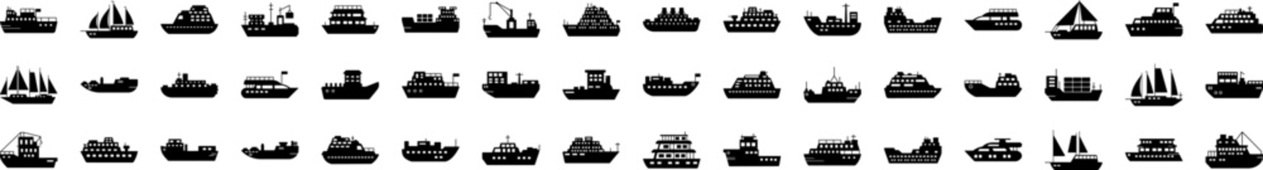 Water transport icons collection vector illustration design