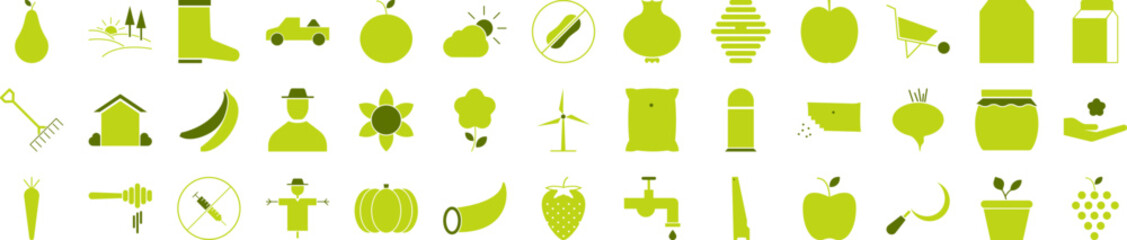 Agriculture gardening icons collection vector illustration design