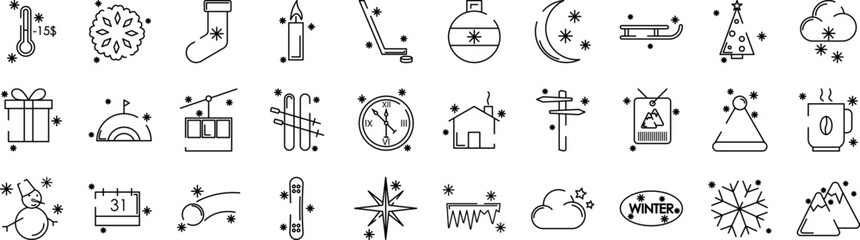 Winter icons collection vector illustration design