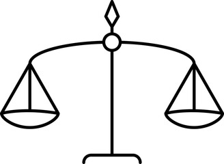 Scales Justice icon symbol vector. symbol for web site Computer and mobile vector..eps