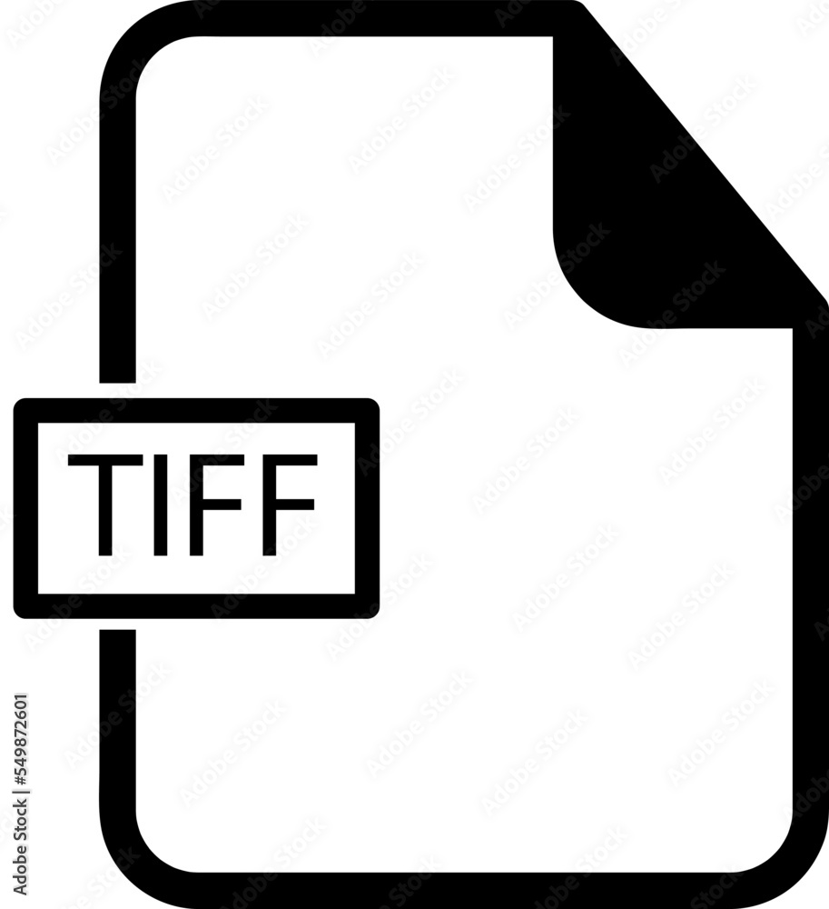Aufkleber tiff file icon. tiff file symbol vector on white background..eps