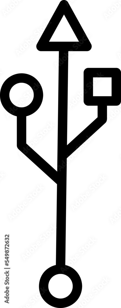 Poster usb symbol icon vector. symbol for web site computer and mobile vector..eps