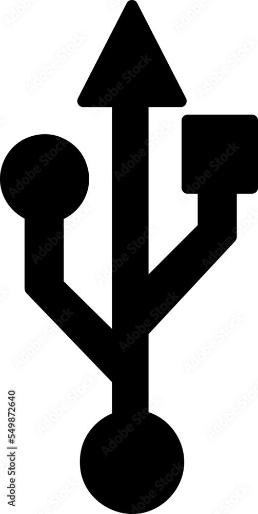 Poster usb symbol icon vector. symbol for web site computer and mobile vector..eps
