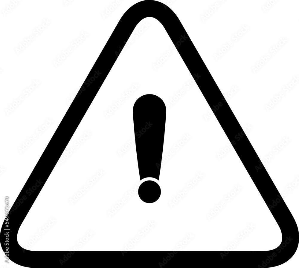 Aufkleber warning icon vector for web on white background..eps