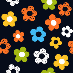 Fototapeta na wymiar Seamless pattern with flowers