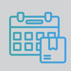 Schedule delivery icon in gradient style about logistics, use for website mobile app presentation