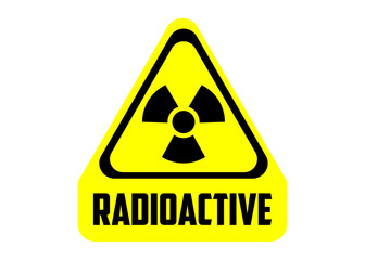 Fototapeta premium Radioactive sign isolated on white. Hazard symbol