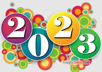 2023 happy new year.Paper cut 2023 word for new year festival.card,happy,Vector concept luxury designs and new year celebration.