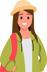 Happy group of teen and Family traveler
.Vector illustration cartoon character.
