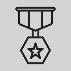 Medal icon in line style, use for website mobile app presentation