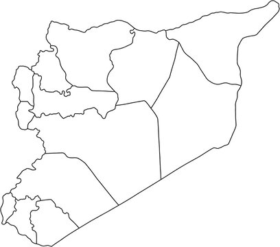 doodle freehand drawing of syria map.