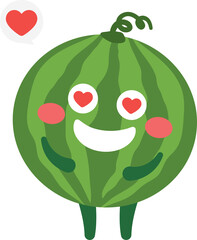 Watermelon Cartoon Character