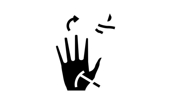 palmomental reflex glyph icon animation