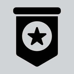 Flag icon in solid style, use for website mobile app presentation