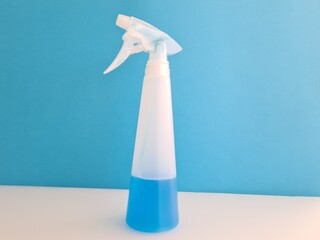 Window cleaner in a plastic spray bottle