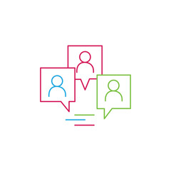 Focus group vector icon, tester symbol. Modern and simple flat vector illustration for website or mobile app