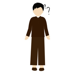 man thinking about something