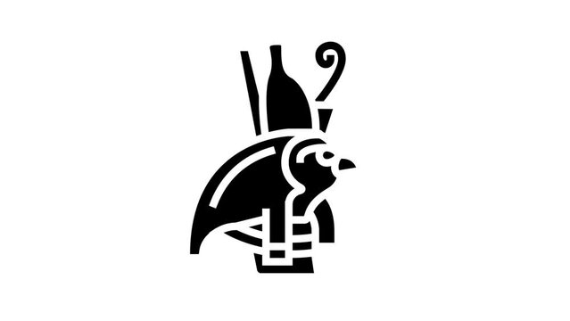 horus egypt god glyph icon animation