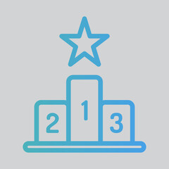 Podium icon in gradient style, use for website mobile app presentation