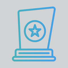 Trophy icon in gradient style, use for website mobile app presentation