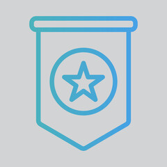 Flag icon in gradient style, use for website mobile app presentation