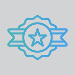 Medal icon in gradient style, use for website mobile app presentation