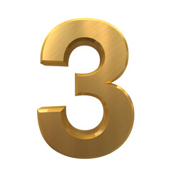 Naklejka premium Golden alphabet, 3 gold typo