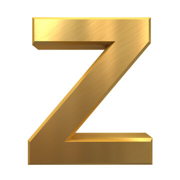 Golden alphabet,  Z gold typo