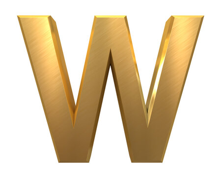 Golden alphabet,  W gold typo