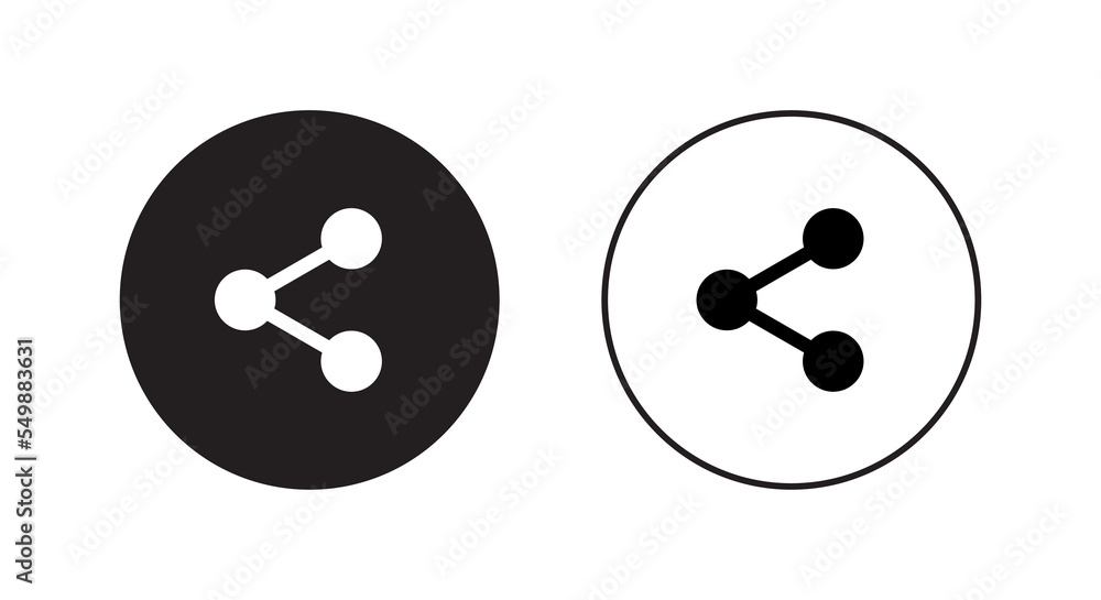 Aufkleber share icon vector isolated on the circle button