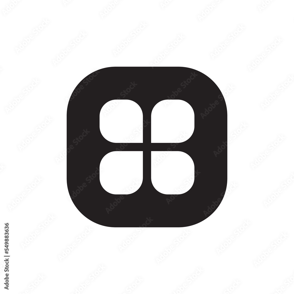 Poster menu button icon vector in flower concept