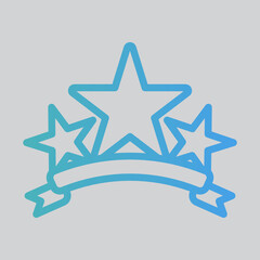 Badge icon in gradient style, use for website mobile app presentation