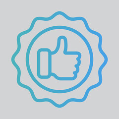 Obraz premium Badge icon in gradient style, use for website mobile app presentation