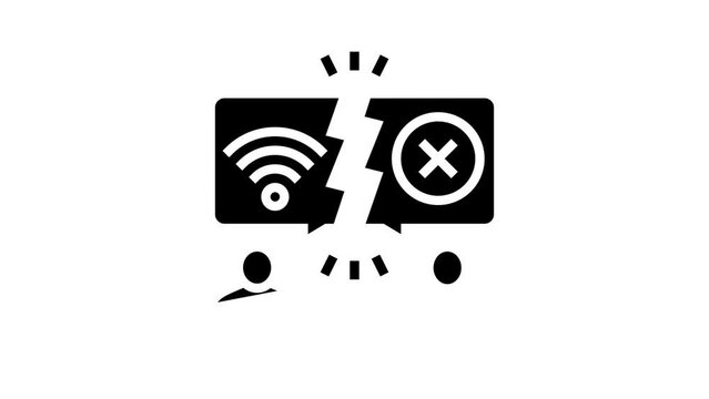 digital divide glyph icon animation