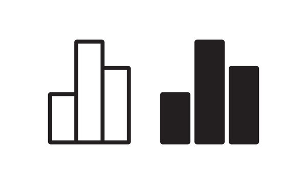 Market chart icon vector in clipart concept