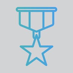 Fototapeta na wymiar Medal icon in gradient style, use for website mobile app presentation