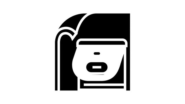 silicone rubber elastomer glyph icon animation