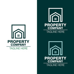 Abstract real estate company branding logo, design template