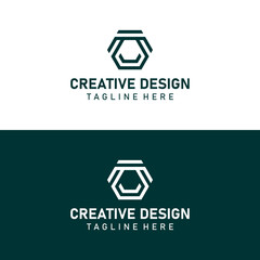 Abstract diamond company logo branding design template
