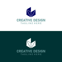 Abstract corporate branding logo design template, with hexagon geometric combination