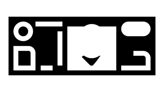 australian dollar glyph icon animation