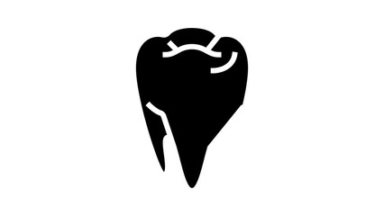tooth dental care glyph icon animation
