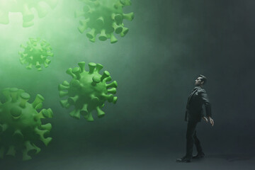 Fototapeta premium Business man shock 3d illustration