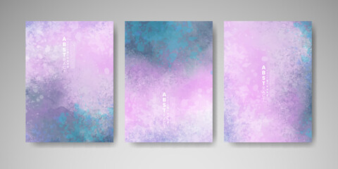 cards with watercolor background. Design for your date, postcard, banner, logo.