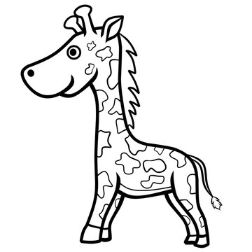 cute giraffe outline