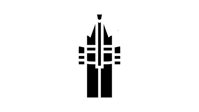 duster outerwear male glyph icon animation